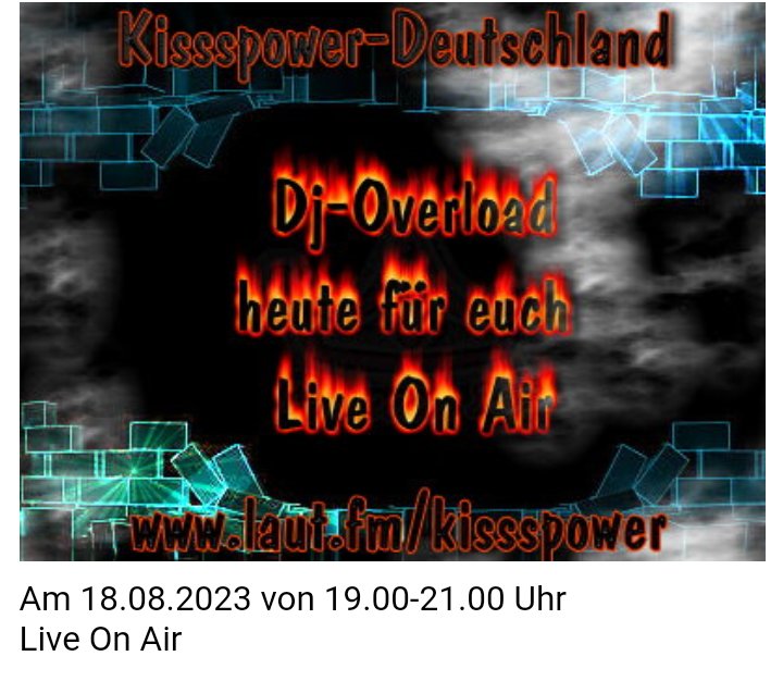 spin.de/chat/open?name… <--— hier geht es zu uns in den Gruppenraum
laut.fm/kissspower <-----hier geht es zum Player
kissspower-deutschland.de/start.php <--— hier geht es zu unserer HP