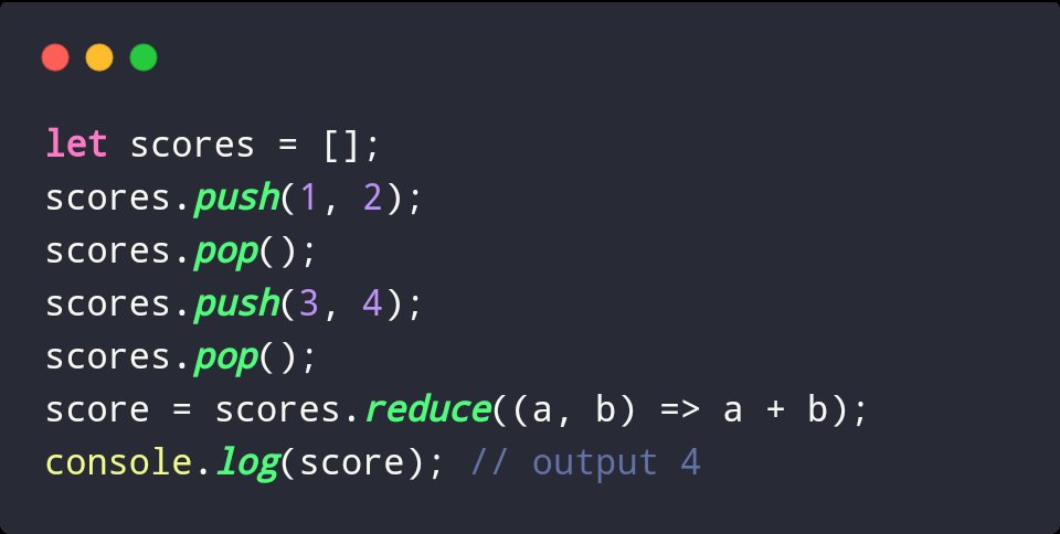 ashsajal1's tweet image. 📊 Exploring JavaScript arrays: A journey of addition and subtraction! 🧮 When pushed and popped, the array's essence changes, but the sum of its core remains steadfast. The console whispers '3', a testament to array transformations! 💡🔢 #JavaScript #ArrayMagic