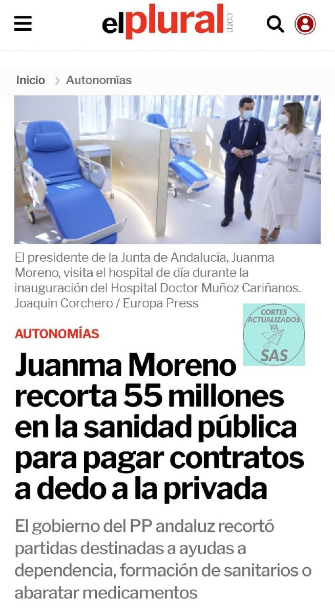📢<a href="/JuanMa_Moreno/">Juanma Moreno</a> desmantela la sanidad pública inyectando dinero en la sanidad privada 
❌La población necesita profesionales que les atiendan 
❌El plan vacacional no cubre huecos y los usuarios desesperan, hasta 30 horas en las urgencias 
❌Centros de salud y urgencias cerradas
