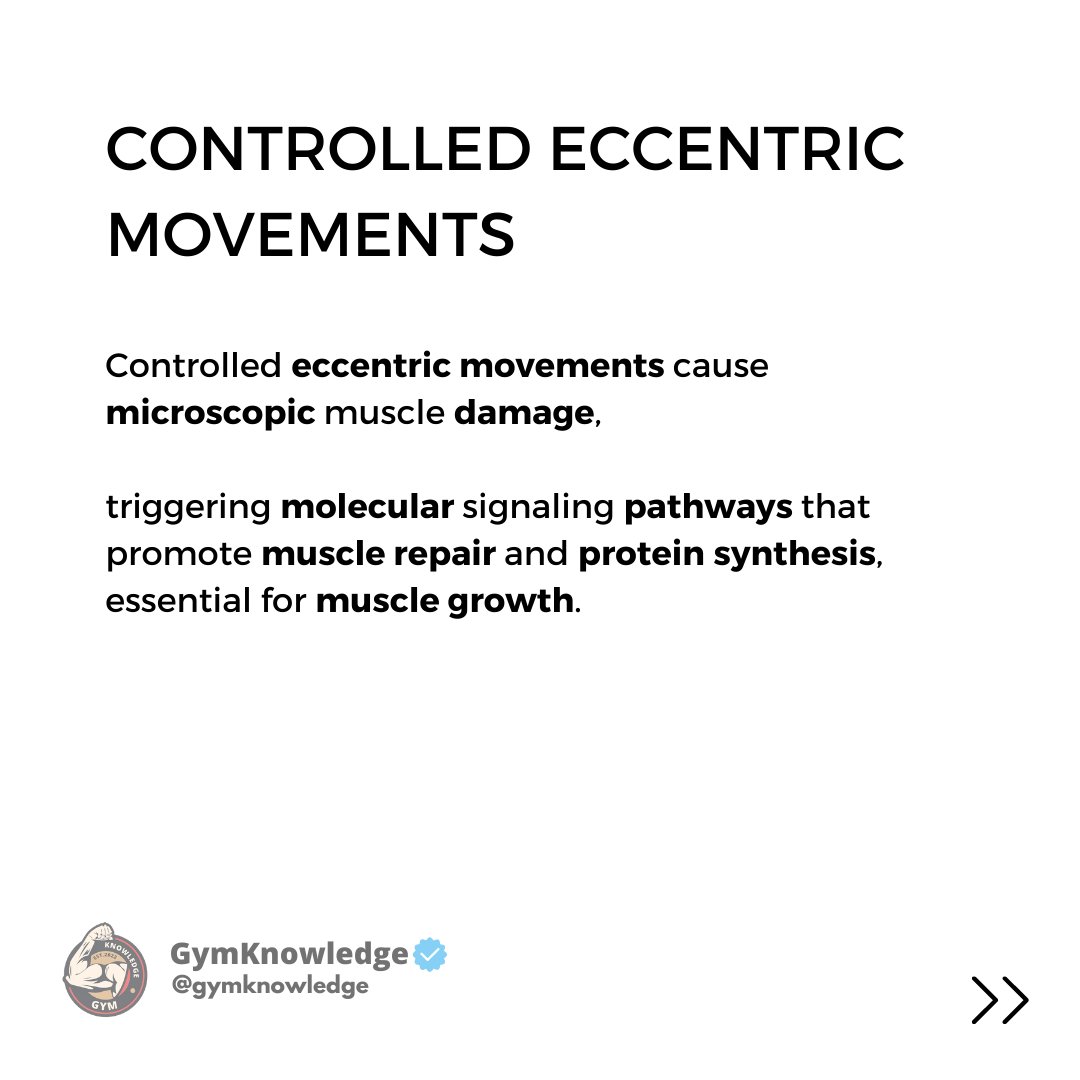 GymKnowledgeOne's tweet image. 🔍 Did you know that slowing down the lowering phase of your exercises can unlock serious muscle growth potential? 📈💯 Emphasizing the eccentric phase activates more muscle fibers, improving neural coordination and synchronization during your workouts.#eccentrictraining #muscle