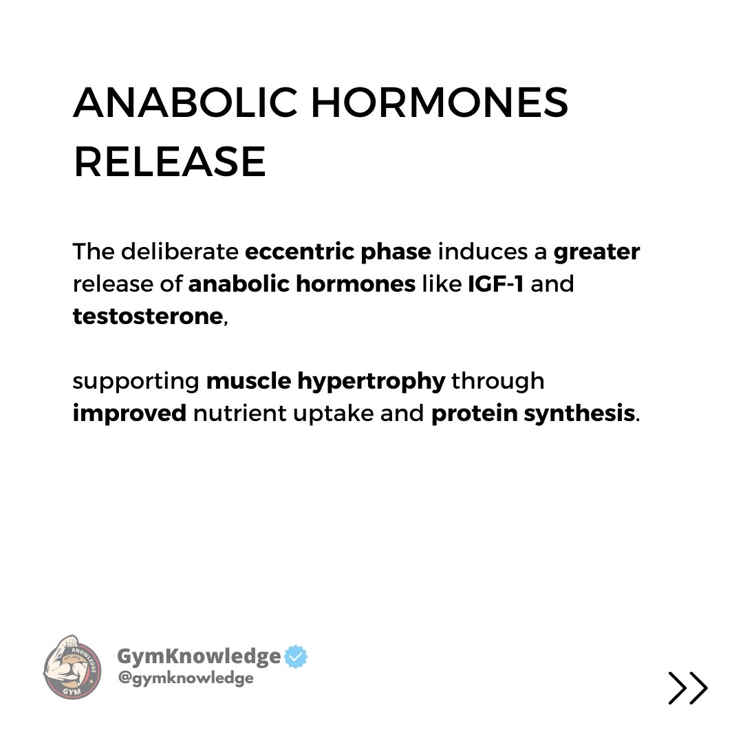 GymKnowledgeOne's tweet image. 🔍 Did you know that slowing down the lowering phase of your exercises can unlock serious muscle growth potential? 📈💯 Emphasizing the eccentric phase activates more muscle fibers, improving neural coordination and synchronization during your workouts.#eccentrictraining #muscle
