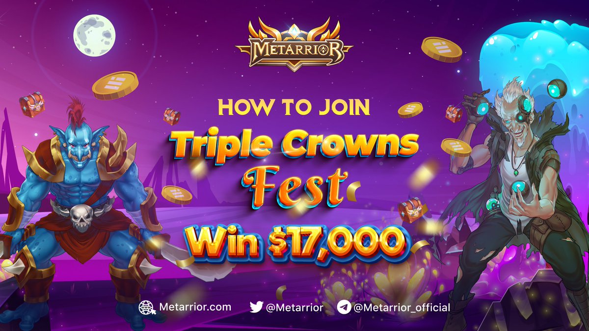 metarrior's tweet photo. METARRIOR TUTORIAL: HOW TO JOIN TRIPLE CROWNS FEST

Let's watch and get to know how to claim 17,000$ reward from Triple Crowns Fest here!

The video is just one click away: https://t.co/FsZaSZSlEu

#metarrior #mmetafe #web3game https://t.co/bcL920tAsV