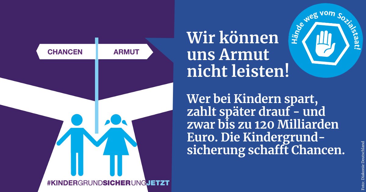 DiakonieRWL's tweet photo. Die @diakonie hat heute eine Kurzexpertise zu den Folgekosten von #Kinderarmut vorgestellt. "Wir können es uns nicht leisten, auf ein Viertel einer Generation zu verzichten", fasst #DiakonieRWL-Armutsexpertin Heike Moerland zusammen. Hilfe schafft die #Kindergrundsicherung. (1/2) https://t.co/dxMPkAZ10o