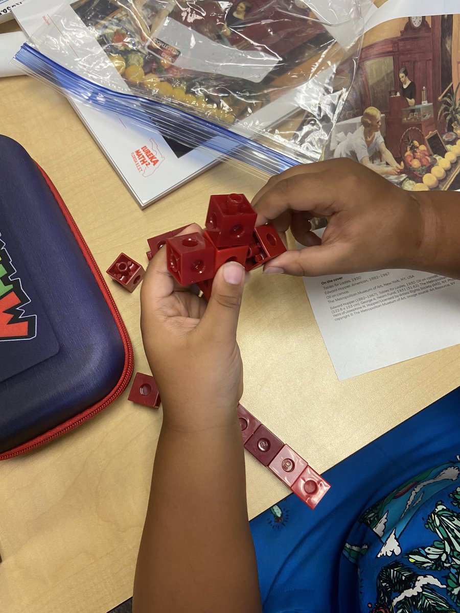 I loved seeing these first graders learning about different ways to organize their math manipulatives!