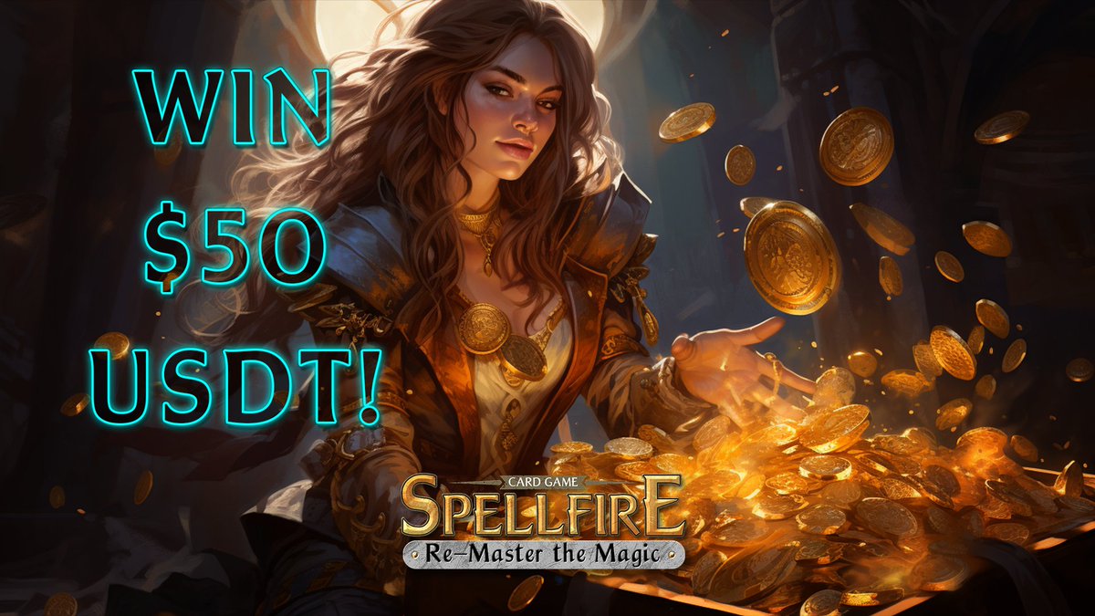 🎉 Win $50 USDT!

🔸 Follow @SpellfireCCG
🔸 Like, RT &amp; tag 2 friends under this Tweet
🔸 Tell us what's your favorite Spellfire card!

🏆 Giveaway ends in 7 days ⏰
