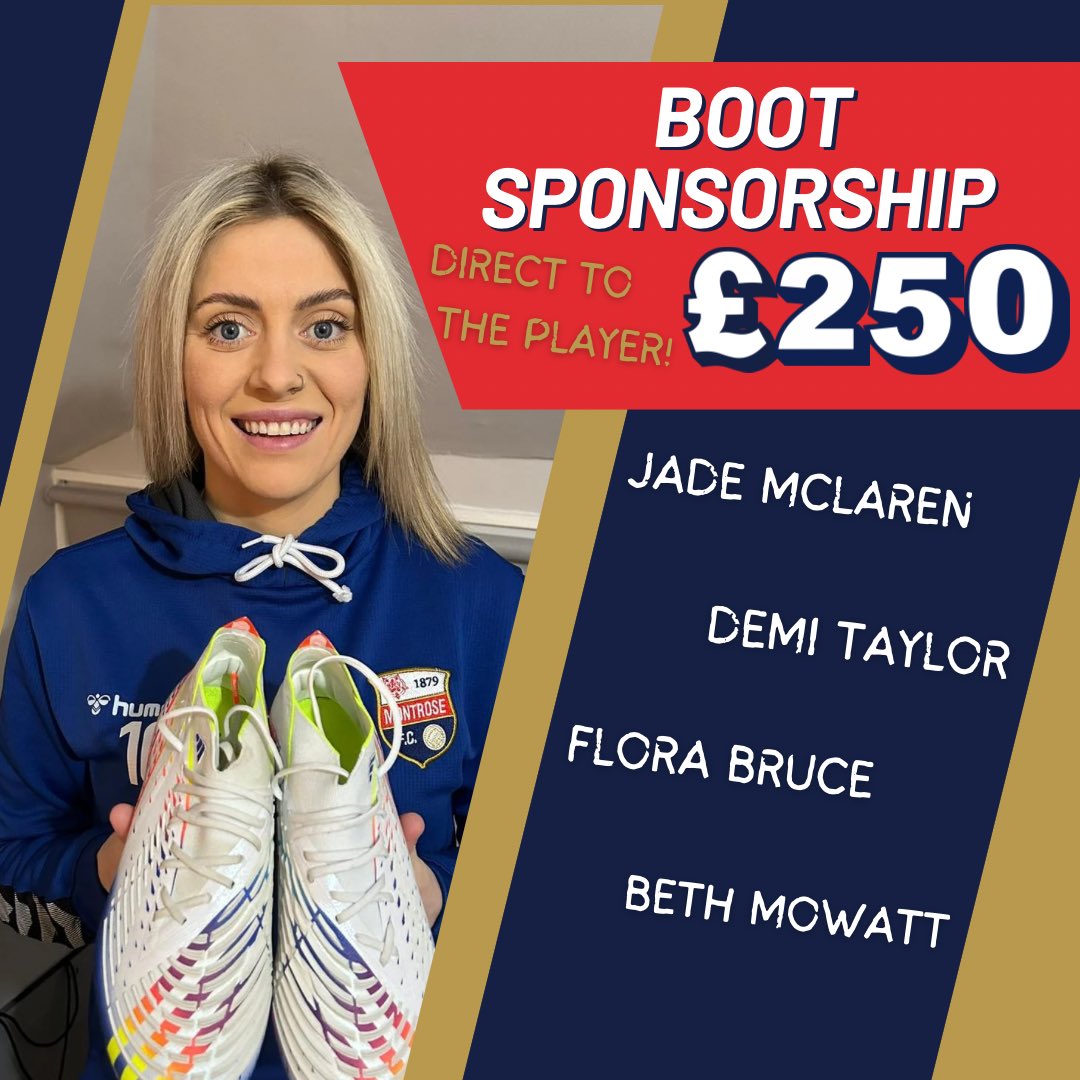 … Wow!👏

We are delighted that the 23/24 Player Sponsorship packages are now SOLD OUT!

We have 4️⃣ Players who require Boot Sponsorship for the 23/24 season.

Boot Sponsorship

❇️ £250 direct to the player 

❇️ Feature on Website/Match day Programme

📩 - mfcwcodie@outlook.com