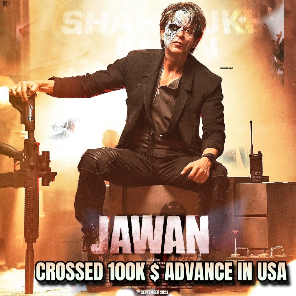 iam_sakil's tweet photo. RECORD ALERT ⚠️

#Jawan Becomes The 1st Film From indian Cinema To Crossed 100K$ Advance Booking Before 20 Days of it Release. https://t.co/MO7MEcjGLt