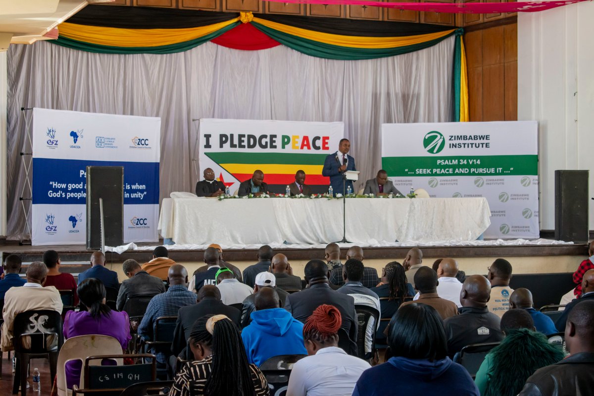 Manicaland Province signs the Peace Pledge: Political Parties sign Peace Pledge convened by Zimbabwe Heads of Christian Denominations and ZI as we continue to reinforce the message of upholding peace, before, during and after elections. @SwissEmbZim @IrlEmbPretoria