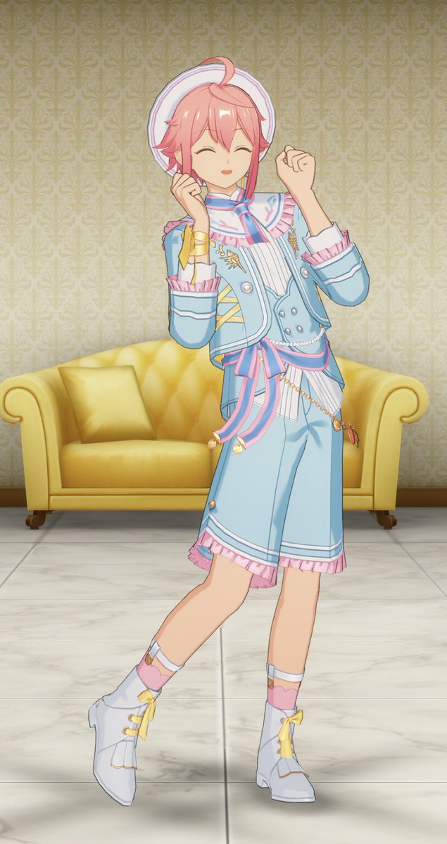 あんスタ！！姫宮桃李 アトランティス コスプレ アトランティス衣装桃李ちゃまの比較もしてた🩷SCRガラッと色が変わる