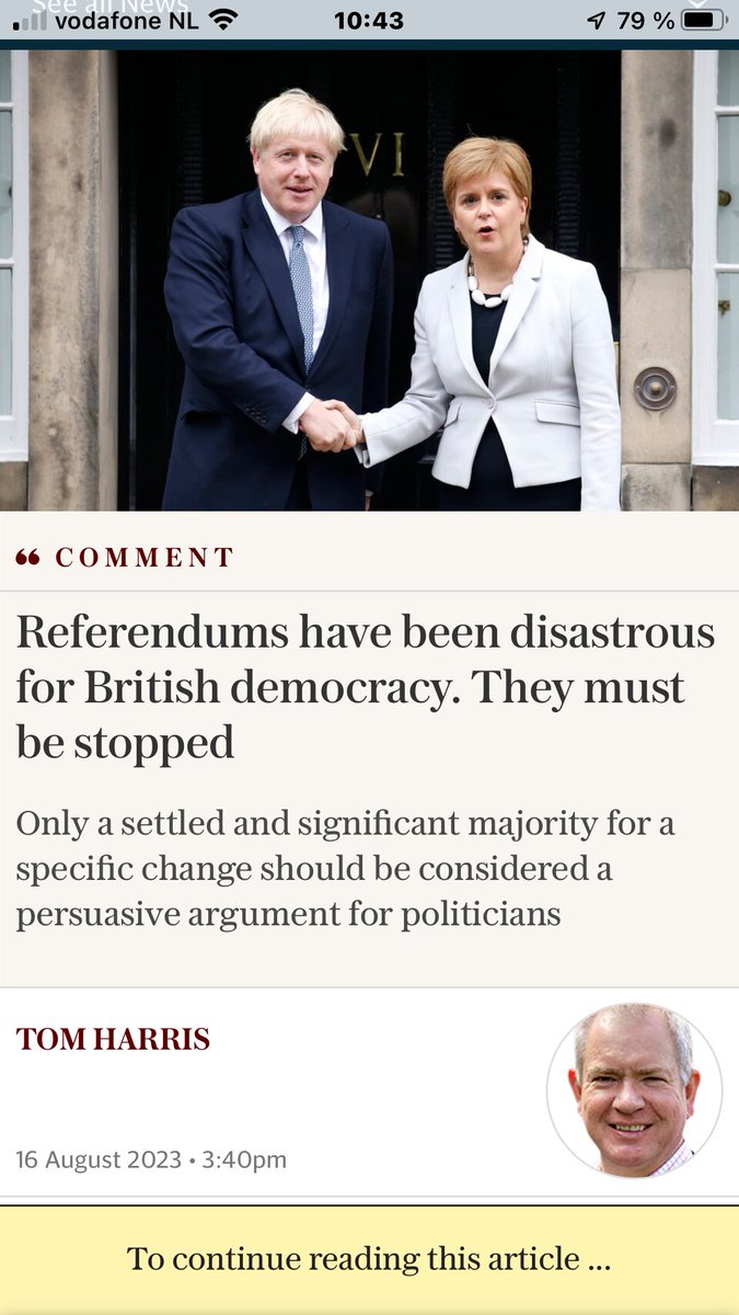 GrahameLucas's tweet photo. No, whatever happens there must not be another referendum, the wokerarti might be able to reverse the Brexit disaster - The Torygraph responds to seismic pro #ref2 shift in public opinion by condemning referenda per se. You couldnโt make it up! https://t.co/TzE3zBn7Vh