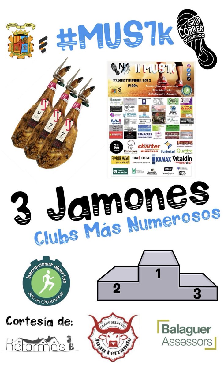 CorrerMuseros's tweet photo. https://t.co/aQS7ttdUZR ⬅️ INSCRIPCIONES ABIERTAS SOLO EN @cronorunner https://t.co/QTFpgNEvkr