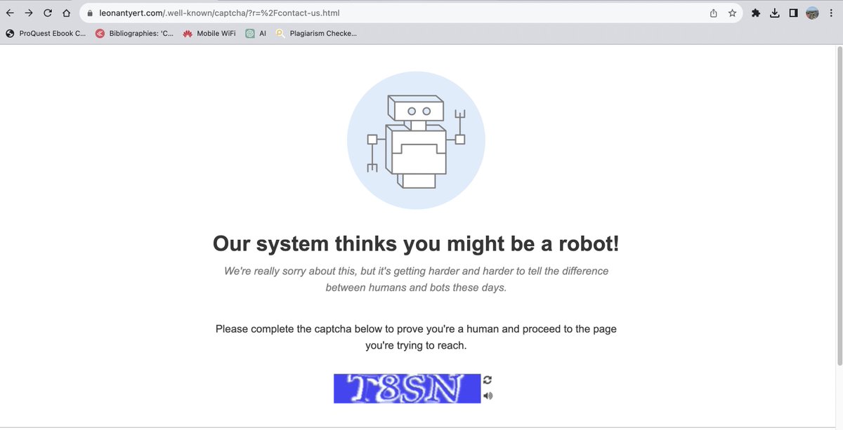 the robot is asking me if I am a robot. 
Herh!