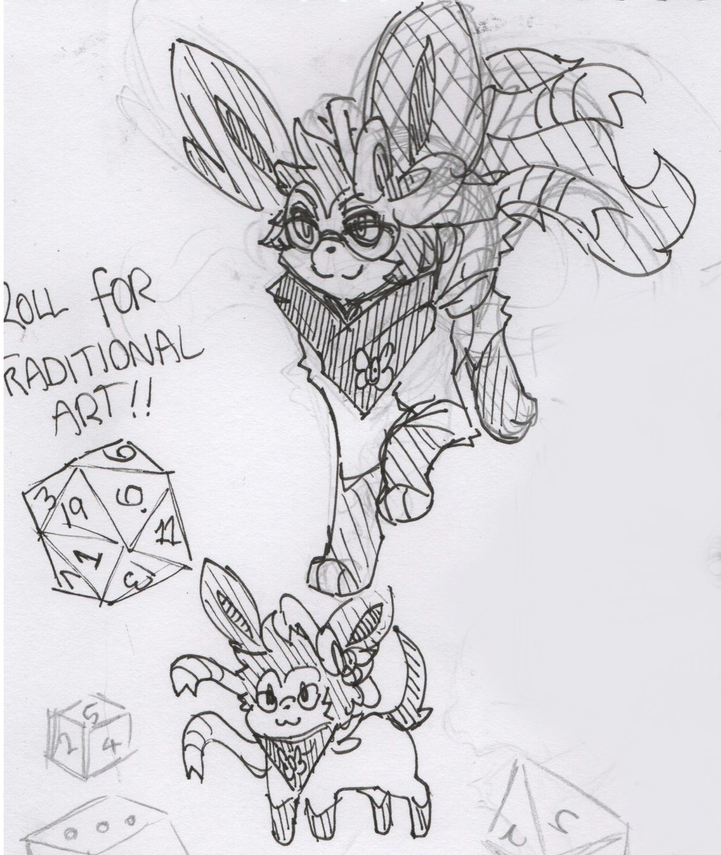 So... I drew <a href="/DungeonMyaster/">chill 🎲</a> a birthday gift and gave it to them personally! Here are some excerpts — I quite like the one of Mellow✨

It's amazing what one can do with the power of free time...