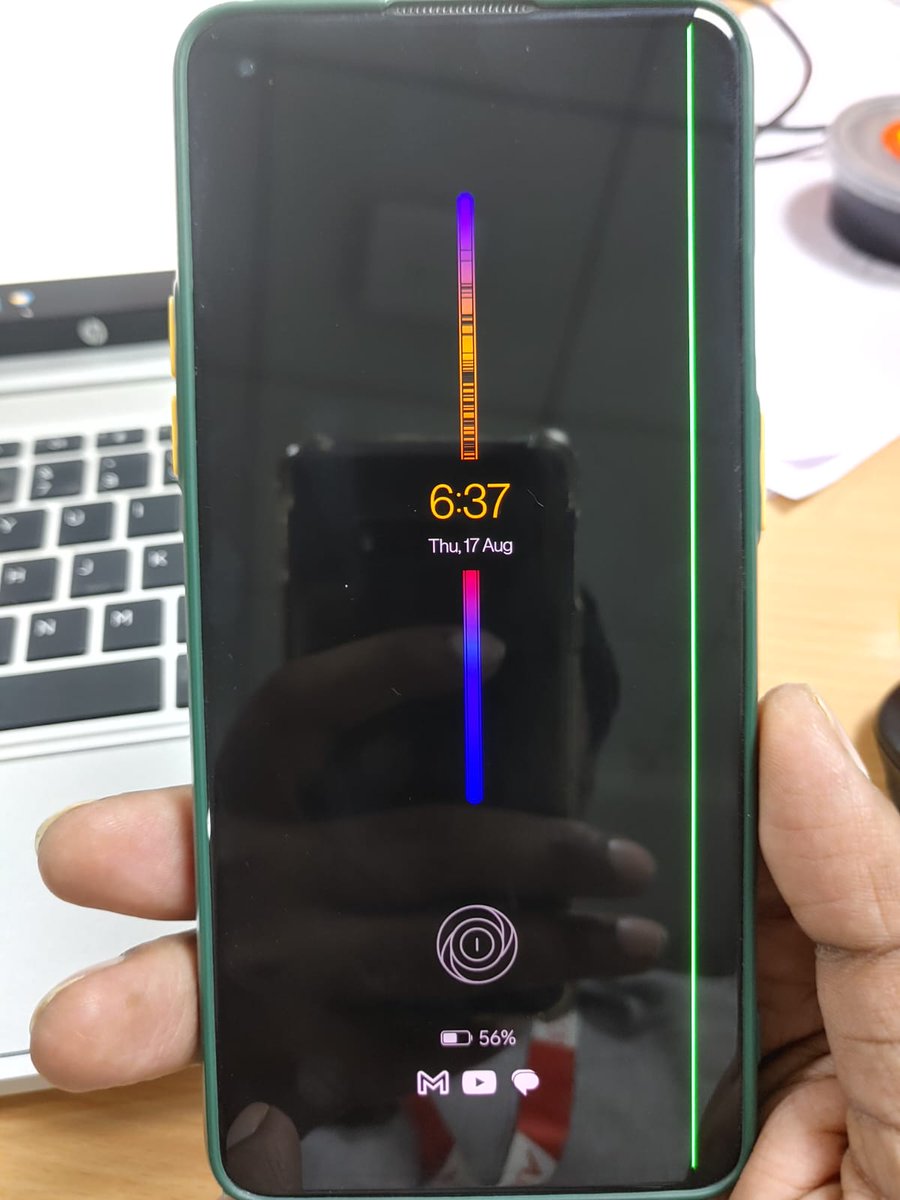 voxya_'s tweet image. Consumer is saying, he is getting a green line on his #Oneplusphone screen after a software update but no resolution given by #OnePlus, consumer complaint filed against @oneplus 

@OnePlus_IN  @OnePlus_Support 
#consumerforum #consumercourt 

voxya.com/view-complaint…