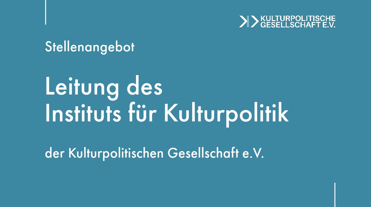 Kulturpolitische Gesellschaft e.V. tweet media