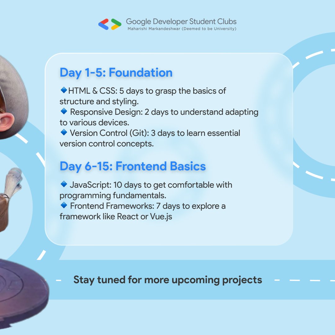 gdsc_mmdu's tweet image. 🚀 Embarking on a Web Developer's Journey! 🌐 Are you ready to dive into the exciting #world of web development?
🖥️ Buckle up, because we are about to share a roadmap that'll take you from curious beginner to confident coder! 💪✨
#WebDevMagic #CodeWithPassion #NeverStopCoding