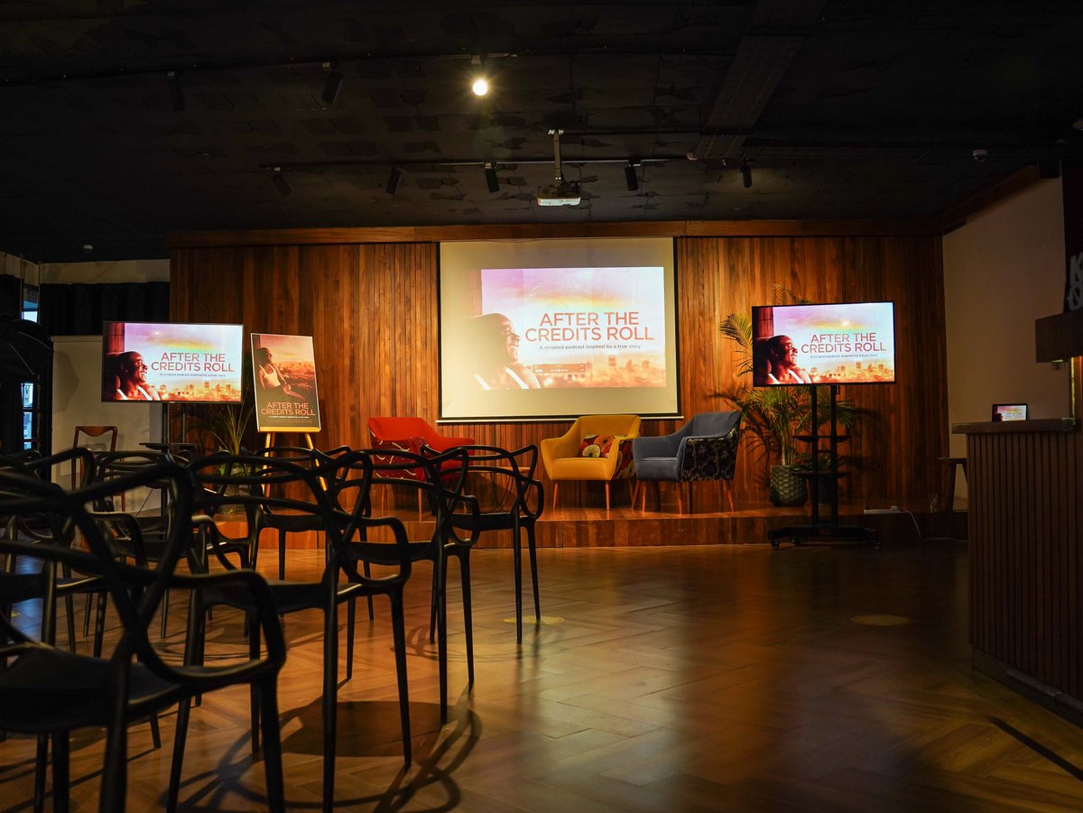 Huge thanks to <a href="/BarazaLab/">Baraza Media Lab</a> 🎉! Grateful for hosting our exclusive listening party🎧 for #AfterTheCreditsRoll Scripted Podcast. The Lab empowers Kenyan storytellers against pressures, birthing innovative formats like scripted podcasts📻. Explore their work!👉barazalab.com