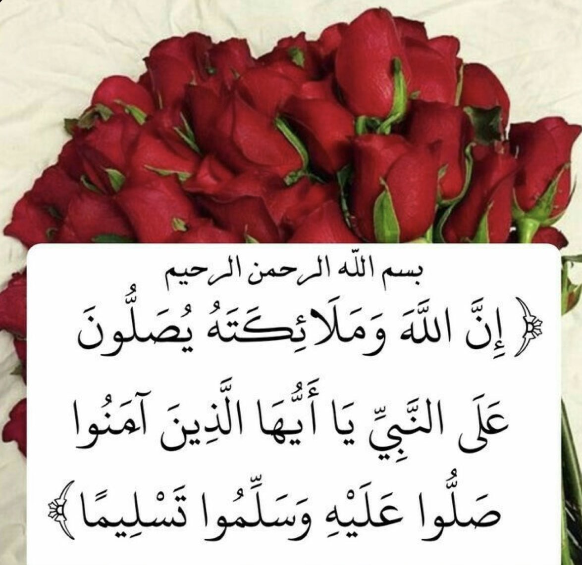 ﷽
﴿إن الله وملائكته يصلون على النَّبِيِّ ياأيهاالذين آَمَنُواصَلُّواعليه وَسَلِّمُوا تَسْلِيمًا﴾

اللَّهُــمَّ صَلِّ وَسَـــلِّمْ وَبَارِكْ على نَبِيِّنَـــا مُحمَّدﷺ