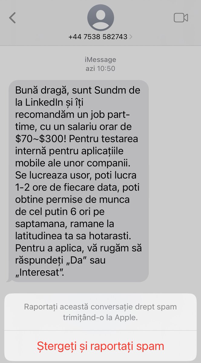 DNSC_RO's tweet photo. ⚠️Atenție la propunerile primite prin intermediul aplicațiilor de mesagerie sau sms, care vă prezintă oportunități de angajare sau de investiții ce promit câștiguri rapide!
✅ Nu credeți orice ofertă venită pe mail, sms, platorme de mesagerie sau social media! /1
#DNSC #CyberM https://t.co/q9NYs4qcgp
