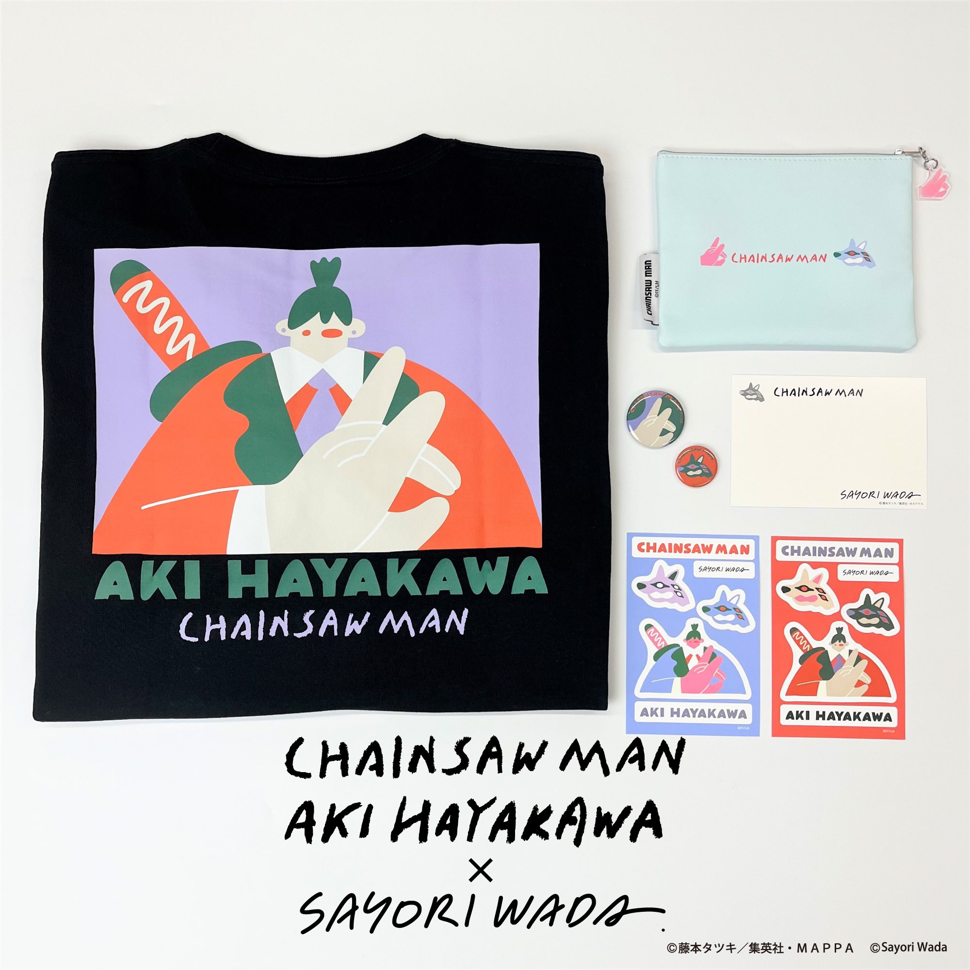 チェンソーマン tシャツ 缶バッジ付き L CHAINSAW MAN PLAZA TheMovie:RezeArc(チェンソーマンプラザ) on