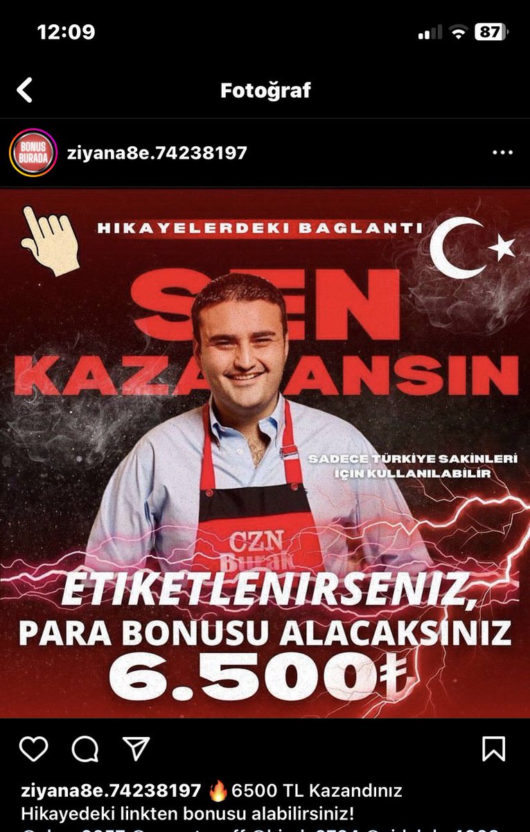 Her sabah czn buraktan 6500 tl kazanmadan kendime gelemiyorum