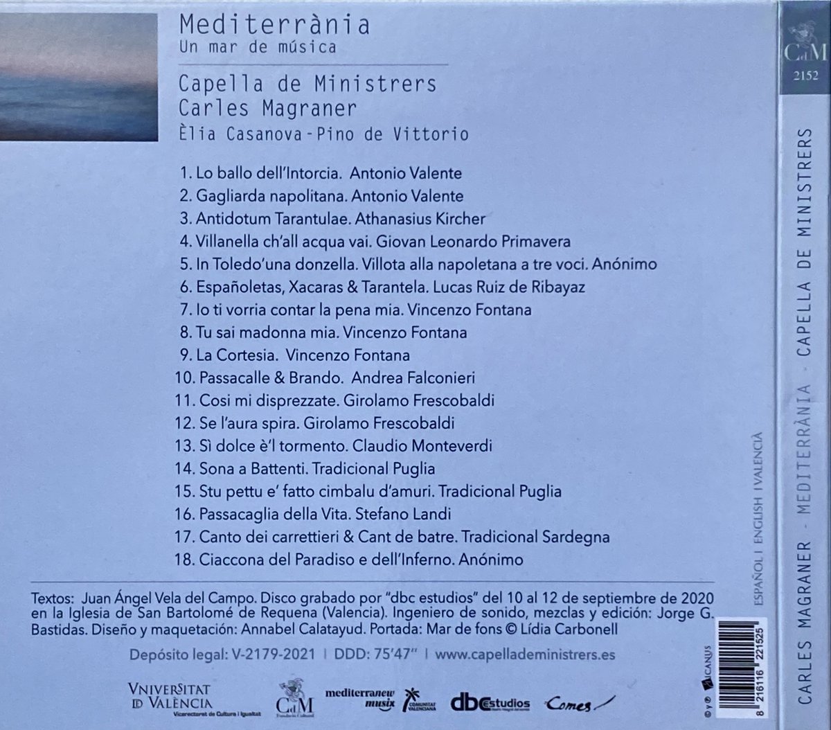 de_noriega's tweet photo. 08/20 #Season2023
#DiscosParaElVerano #DiscsforSummer
📀 "Mediterrània. Un mar de música."
Ensemble "Capella de Ministrers"
Con Èlia Casanova y Pino de Vittorio
#DBCEstudios
https://t.co/uaVlxCGUqA https://t.co/yYYacZyTAy