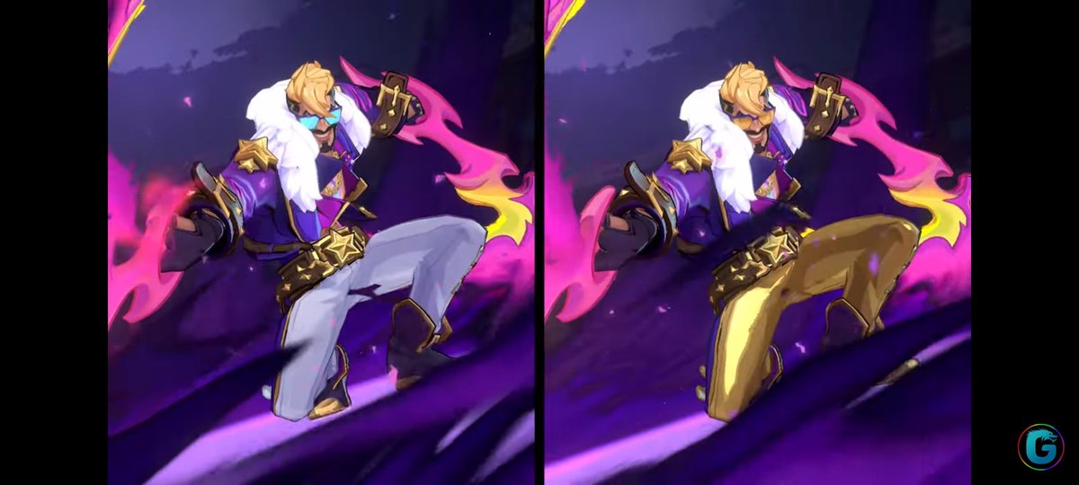 ShannenMorrigan's tweet photo. @BessWisty Just the same as Sould fighter Draven in Wild Rift, and his special edition. They started this trend there... https://t.co/tzPvUpcvUn
