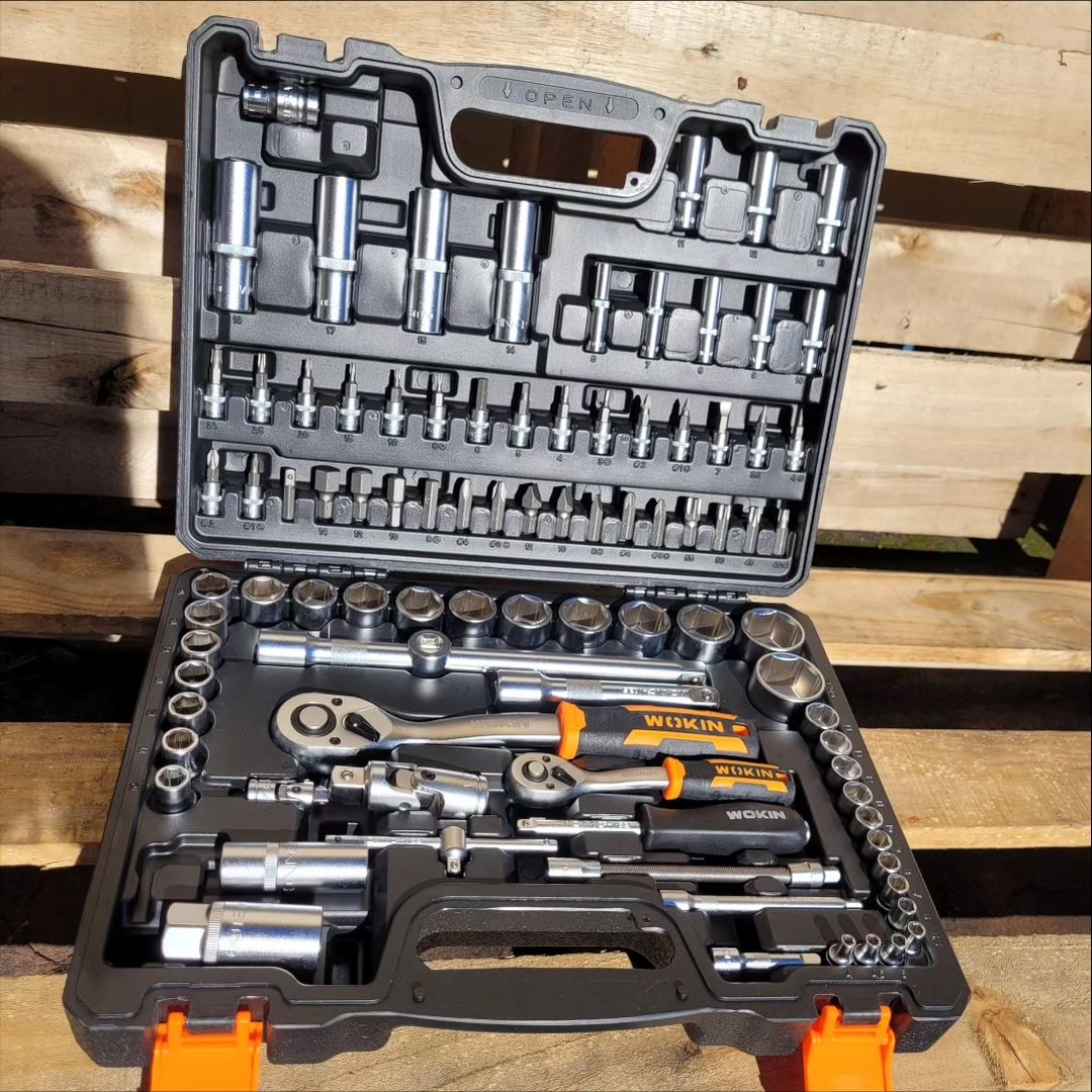 wokinglobal's tweet image. Wokin 94pcs 1/4&quot;&amp;amp;1/2&quot; drive socket set. Made from high-quality materials. With 94 pieces, this set includes a variety of socket sizes and accessories to help you get the job done right. #SocketSet #MechanicsTools #AutomotiveTools #HandTools #ToolKit #RepairTools #HomeImprovement