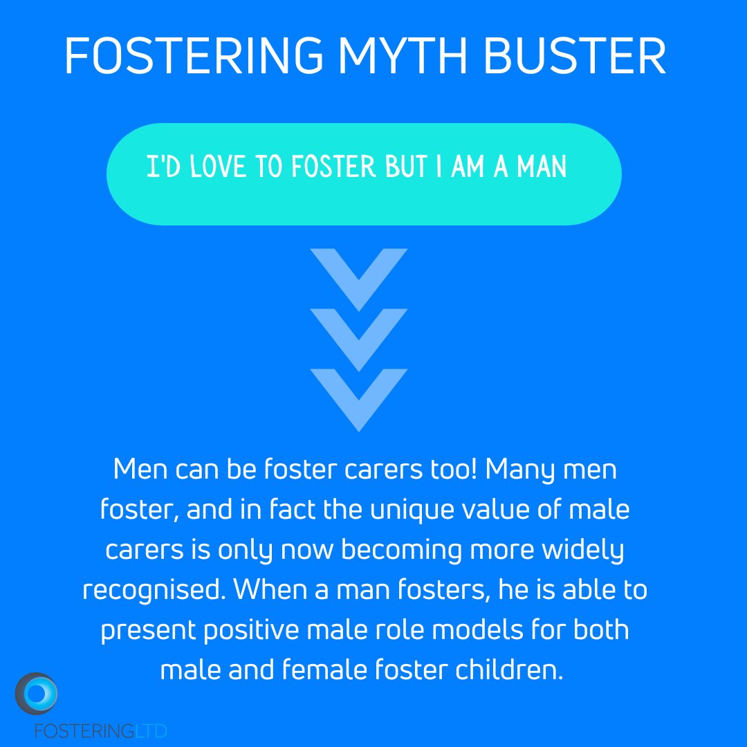MONDAY MYTH BUSTER 🌟

Single people can absolutely foster. It doesn't matter what your gender is, it's about what you can offer to a young person's life. 👇