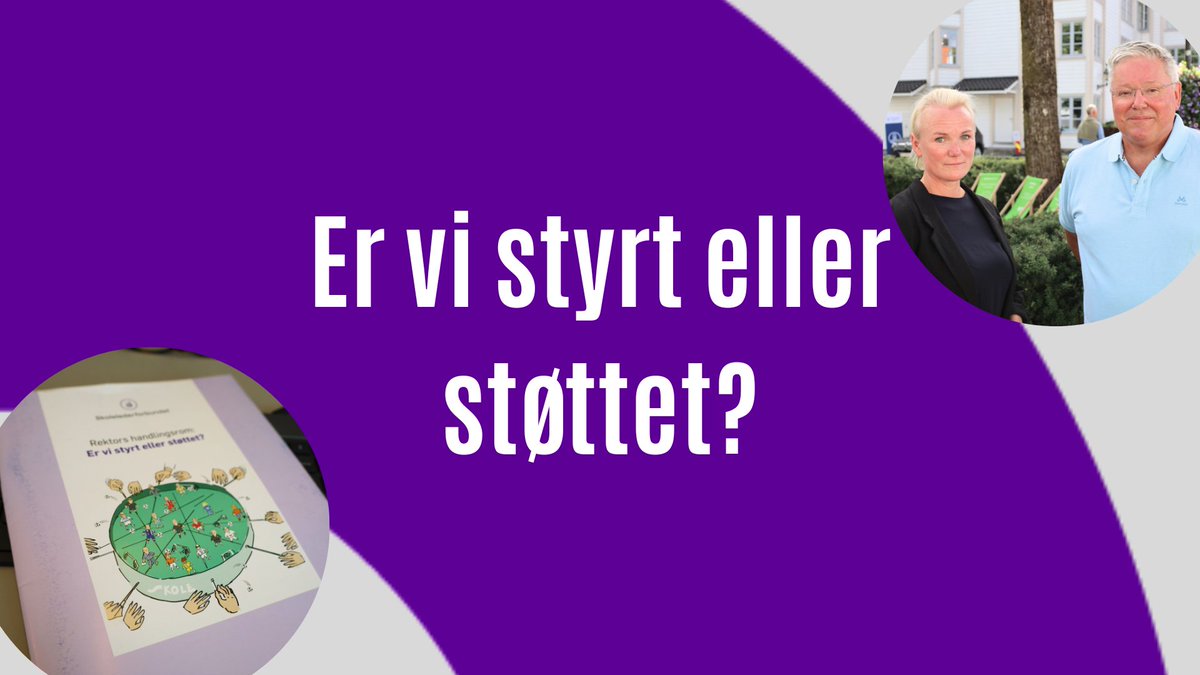 Ny podkastepisode: Linda Hye og Morten Øgård fra @uiagder forteller om sin nye rapport 'Er vi styrt eller støttet?' Hør den her: skolelederforbundet.no/podkast-er-vi-… eller på vår nettside.