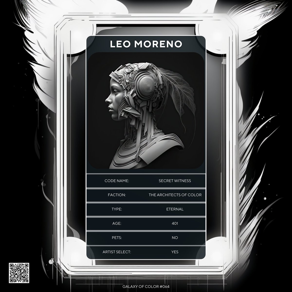 Leo Moreno: Echoes Beyond Color

In the vibrant tapestry of the Galaxy of Color, where each hue held tales and every shade sang songs, Leo Moreno stood out. Not for the colors she bore, for she had none, but for the visions she brought to life. As a cornerstone of "The Architects