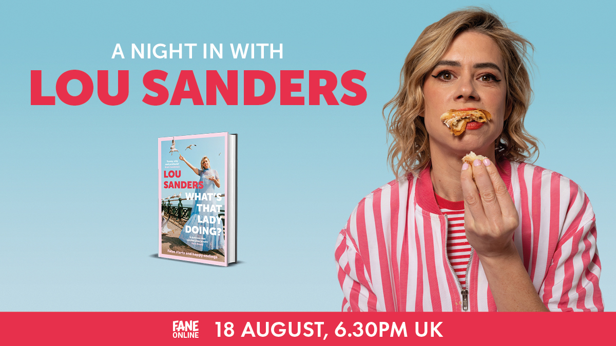 .@LouSanders celebrates the publication of her book “What’s That Lady Doing?” with an evening of chat as part of the #FaneOnline series tonight! Find out more here👉 fane.co.uk/lou-sanders @FaneProductions