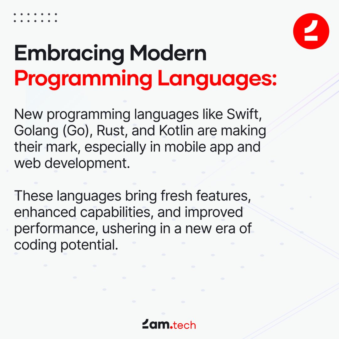 2amtech's tweet photo. As the digital world evolves, so do the software development trends. In 2023, a select few have risen to prominence, steering the course of innovation.
#programming #coding #softwaredevelopment #tech #beyondsoftware https://t.co/eHgQdvCfZe