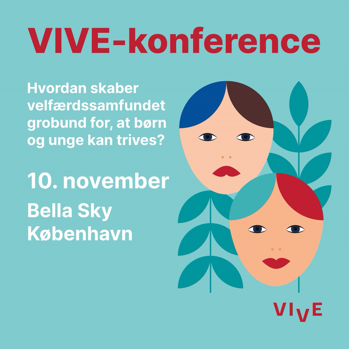 Sæt kryds i kalenderen. 10. november holder VIVE konference med oplæg, workshops, debat og ny viden om børn og unges trivsel. 

Tilmelding åbnes snarest. 

vive.dk/da/nyheder-og-…