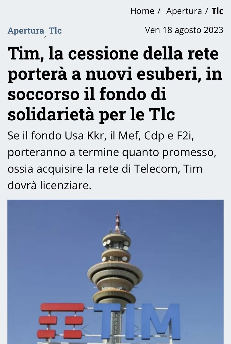 Il Fondo di settore non nasce per gestire le operazioni scellerate che si vuole compiere sull’ex monopolista. Certamente non siamo d’accordo ad utilizzare, i soldi dei lavoratori, il fondo per pagare le scelte finanziarie che si stanno accingendo a compiere, governo incluso!