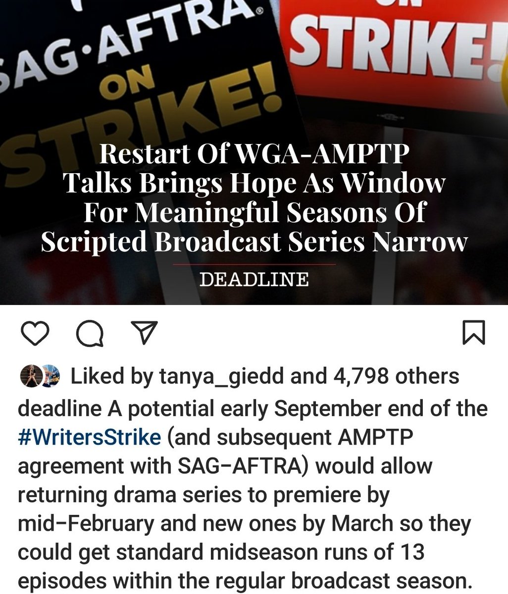 Another article misunderstanding production. When the strike is over, production will start to ramp up and continue to rise for quite some time. There will be a tremendous demand for product. It's that simple. The good news is, we may be seeing light at the end of the tunnel.