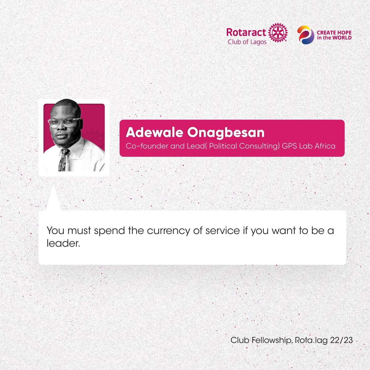 AristokratLagos's tweet photo. #FridayFastForward
Expend the currency of service to others❤️
Excerpt from my session with ROTARACT Club of Lagos! https://t.co/tp11LtDGQB