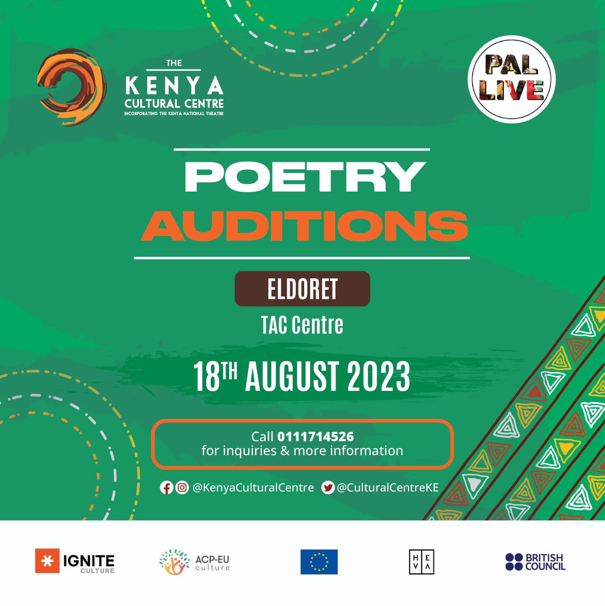 ignite_ea's tweet photo. @CultureCentreKE And now - in August, poetry auditions have already taken place in Kisumu and Kakamega, with another round of auditions on going today in Eldoret county. #ZanzIgnite #IgniteCultureEA https://t.co/D1oPw0BMop
