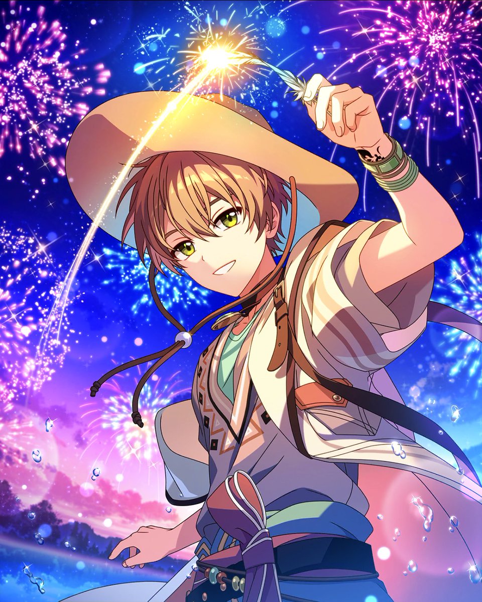 フルカードイラスト 《花の夏夜に旅立つきみへ》SSR 【宝石の笑みで