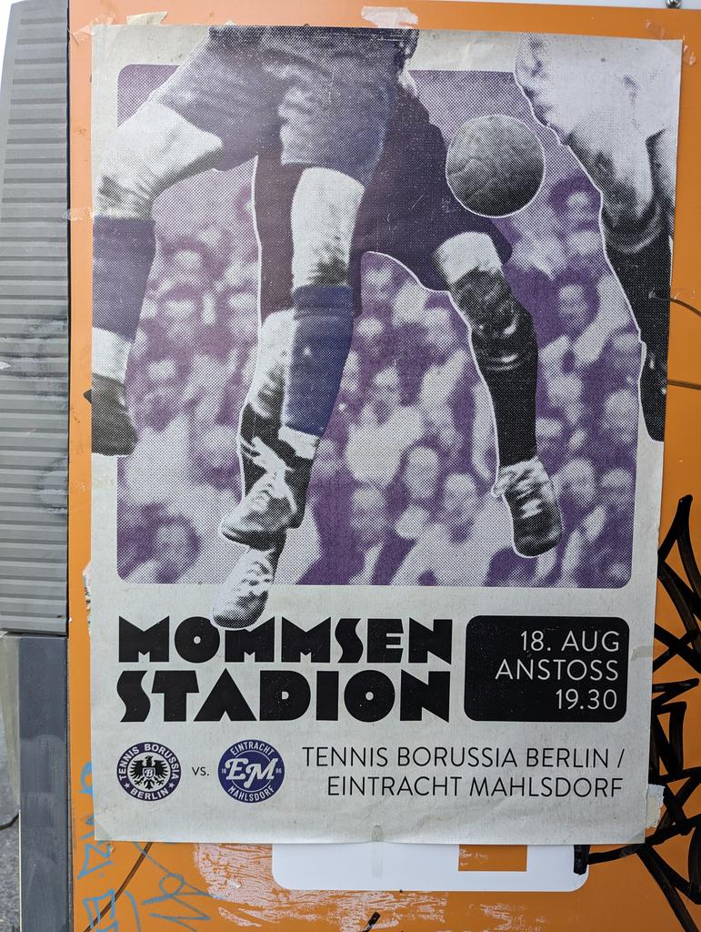 The poster for tonight's @TennisBorussia game is glorious.