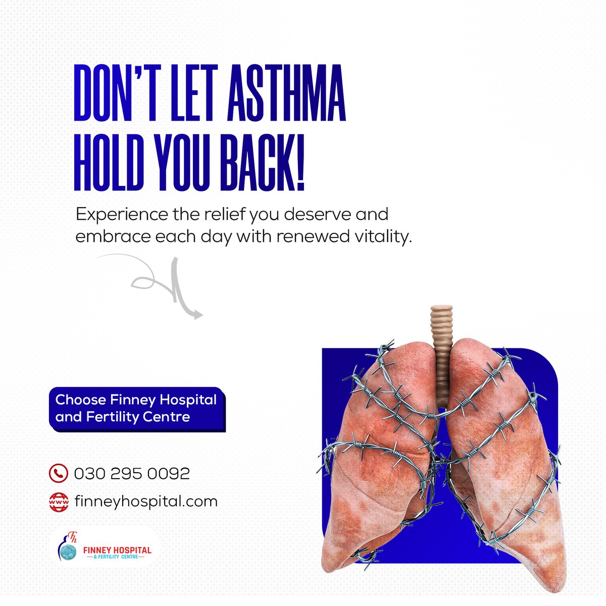 finneyhospital's tweet photo. You can go about your daily activities with ease as an asthmatic patient. ASK US HOW!

Visit our asthma clinic every Thursday, 8:00 am - 5:00 pm

Note: Based on appointment

#healthcare
#Asthma
#Finneyhospital https://t.co/7xyI9eEqWe