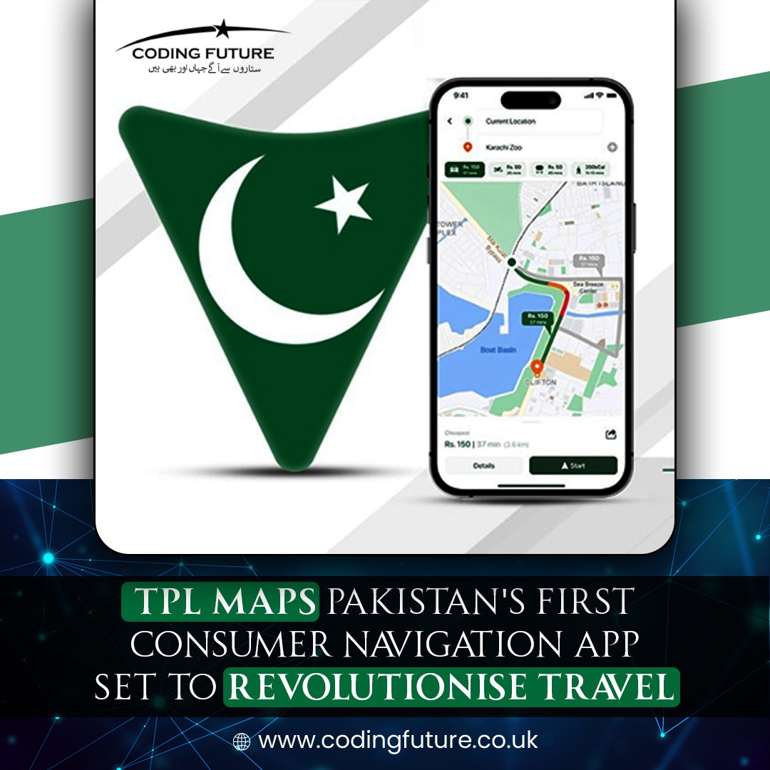 #TPLMaps a branch of TPL Corp has launched an innovative consumer #navigationapp This revolutionary smart maps app marks Pakistan's entry into advanced location technology providing high-quality location data intelligence andGIS services to both individuals and corporate entities