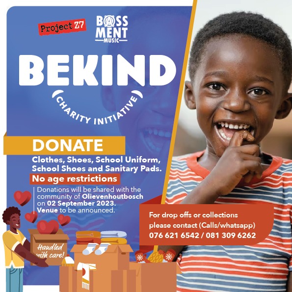 BEKINDCHARITY's tweet photo. Ladies &amp; Gentleman
@BEKINDCHARITY INITIATIVE 

DONATE
👕CLOTHES
👟SHOES
👔SCHOOL UNIFORM
👞SCHOOL SHOES
🩲SANITARY PADS

🚸NO AGE RESTRICTIONS

FOR Dropoffs OR Collections Contact
@MasterdeeMolefe On 0766216542 
@MsojaMhlope On 0813096262
WHATSAPP/CALLS
#BEKIND #BEKINDCHARITY https://t.co/1JnplXxlWx