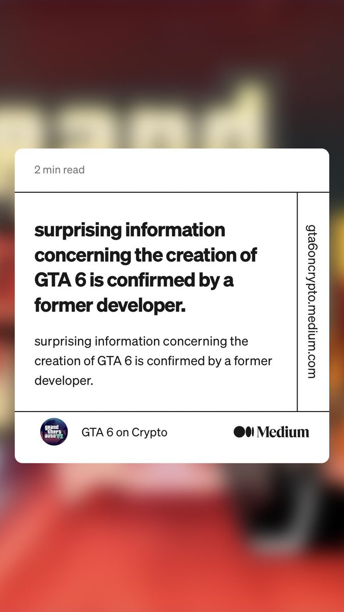 GTA VI (@GTA6onCrypto) / Posts / X