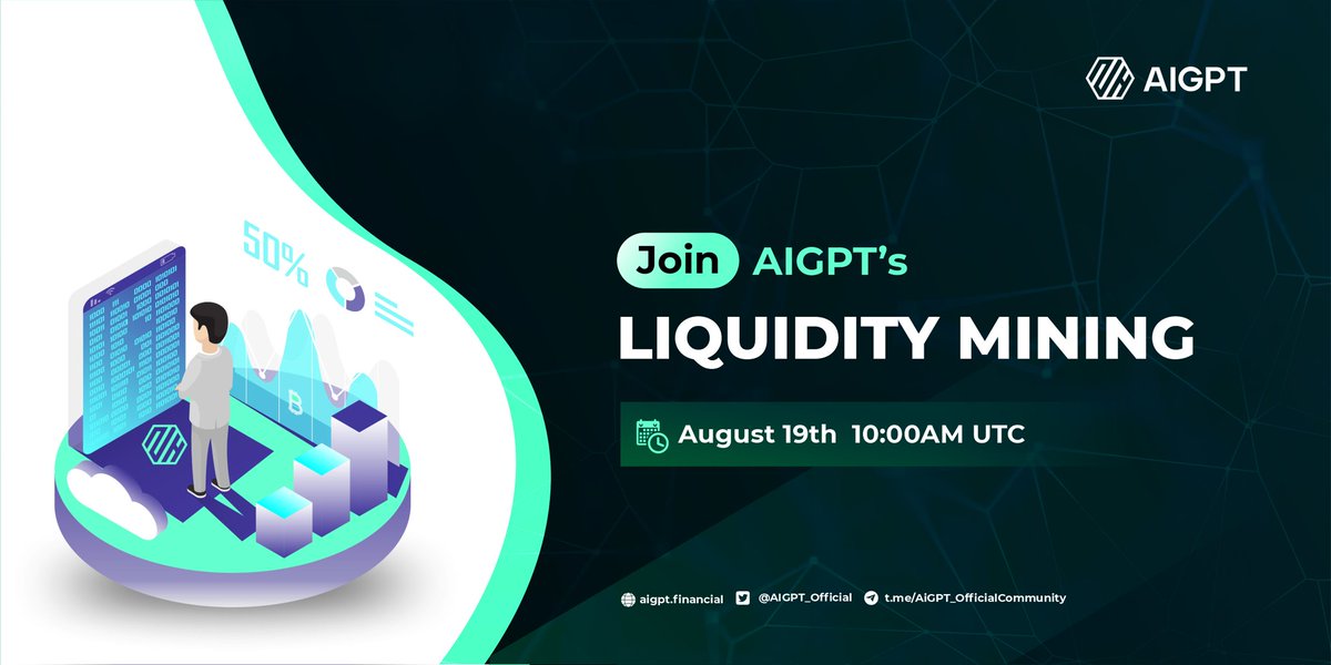 Join the ranks📈 of liquidity providers! AIGPT's liquidity mining💰 initiative launches soon. Contribute to the ecosystem and earn $CZZ tokens🪙, the governance token driving #AIGPT's growth🗳 #Crypto #Blockchain