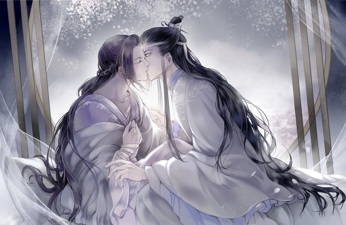 cintychikooooo's tweet photo. Some fanarts for xicheng doujin↓

P1-2 《隐琳琅》 (this story is really magnificent! About Alpha LXC ❤ Omega JC (ฅ´ω`ฅ)... I doubt if it has been translated to languages other than Chinese on twi)
P3-4 《惊情九百年》 (silver nine-tailed fox!)
#JiangCheng #曦澄 #xicheng https://t.co/GvTxrDjIyz