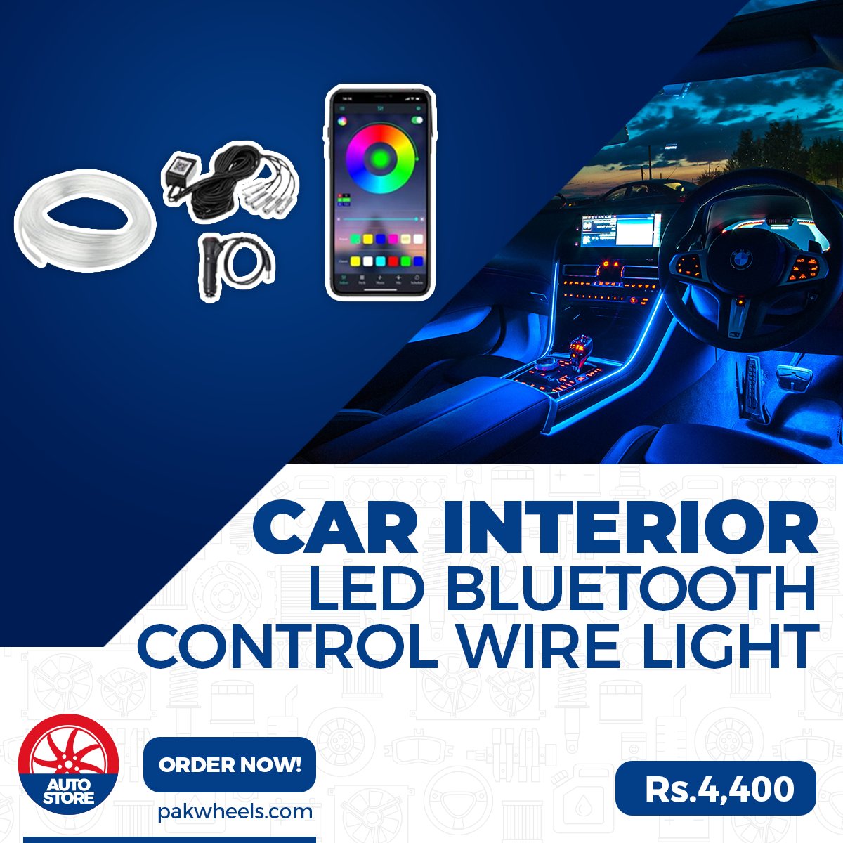 PakWheels's tweet photo. Introducing Car Interior LED Bluetooth Atmosphere Light.
πOrder Here: https://t.co/G4VaImqfSJ
#CarAmbianceUpgrade #LEDInteriorLights #MobileAppControl #MulticolorMagic #DashboardDecor #DoorCardDelight #AutoAtmosphereEnhancement https://t.co/gYyRSiVbfP