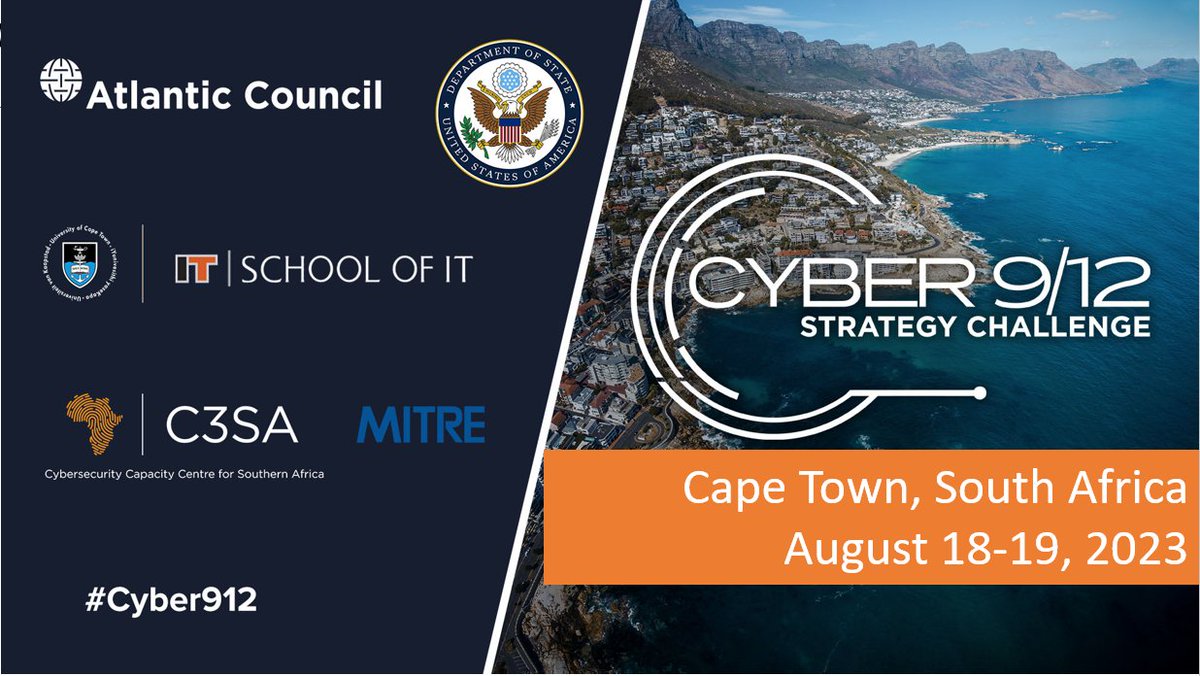 We are the proud host of the Cyber 9/12 Strategy Challenge in the African region! Competition rounds are underway! The competition allows university students across Africa to showcase their skills in developing policy strategies to combat sophisticated #CyberSecurity  problems.