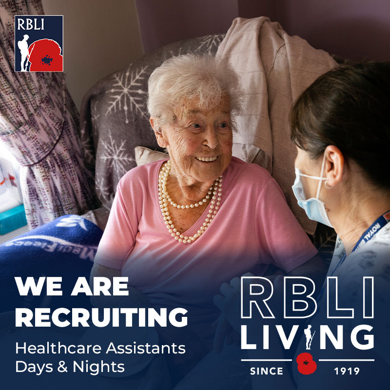 Are you looking for a fulfilling new career in #care? We are looking for Healthcare Assistants working days and nights to join our team of experts. Apply today: brnw.ch/21wBLGW #rbli #supportforveterans #carehome #careers #healthcare #healthcareassistant #careersincare