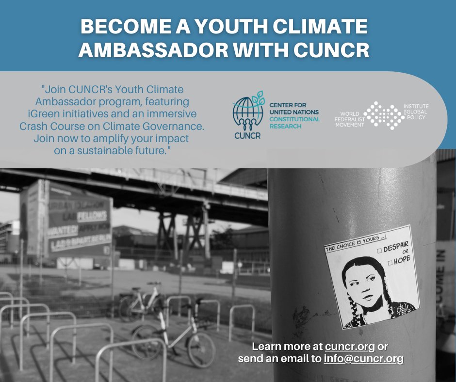 worldfederalist's tweet photo. 🔋 ASSOCIATED ORGANIZATION SPOTLIGHT 🤝
We are honoured to work alongside the @CUNCRthinktank - Associated Organization!

@YFusion2000 @WY4CJ @YWF_Global @JEF_Europe @Sharei_SM @suchi_sony88 @AtlasMovement  #climateaction #climatecourse #youth

Learn more:
https://t.co/6gNMJh1neB https://t.co/sJvlW5ObxG